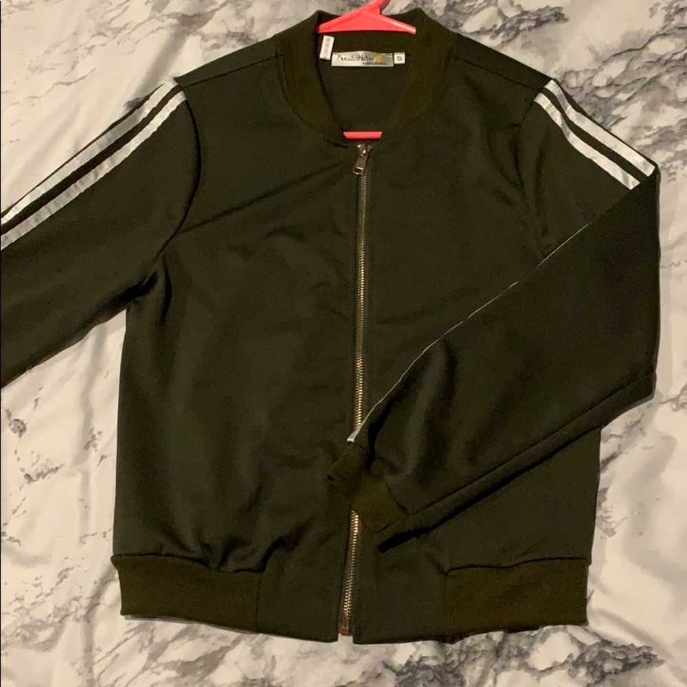 Olive green track suit jacket